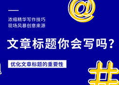 网站seo优化中文章标题该如何写？